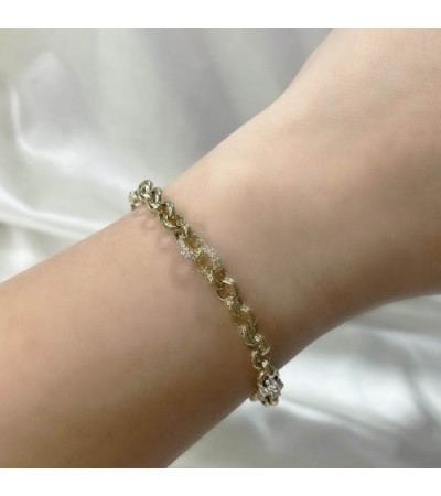 14 Ayar Doç Taşlı Bileklik