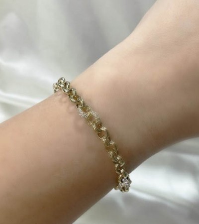 14 Ayar Doç Taşlı Bileklik