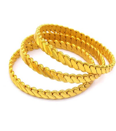 22 Ayar Üçlü Burma Altın Bilezik 