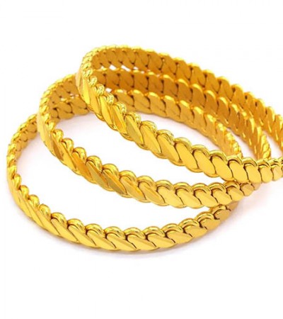 22 Ayar Üçlü Burma Altın Bilezik 