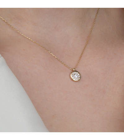 14 Ayar Dolunay Kolye