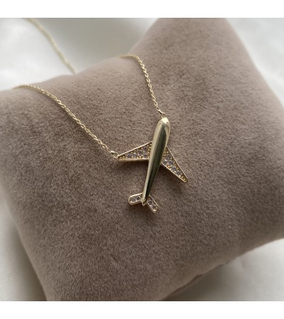 Uçak Altın Kolye