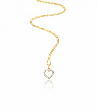 14 Ayar Altın Kalp Kolye