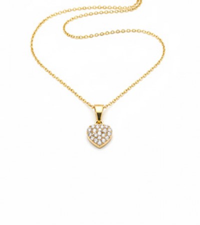14 Ayar Kalp Kolye