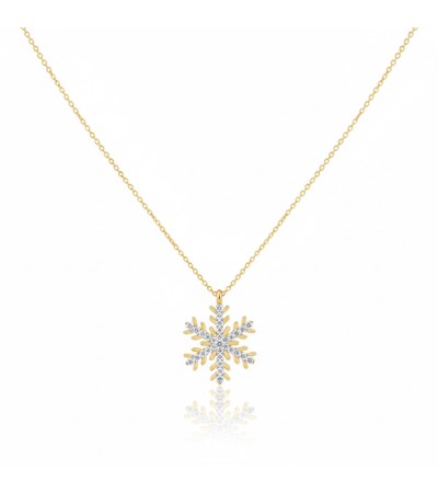 14 Ayar Kar Tanesi Kolye