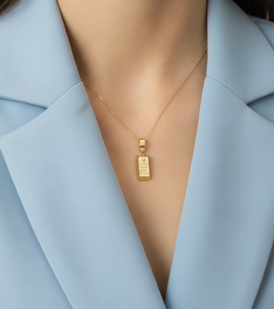 14 Ayar Külçe Kolye Ucu