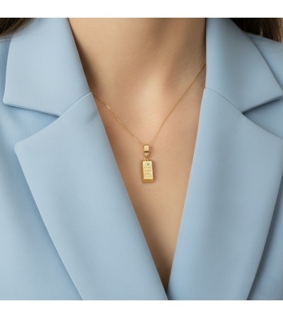 14 Ayar Külçe Kolye Ucu