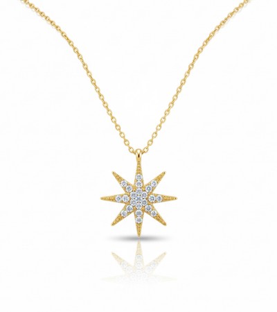 14 Ayar Güneş Kolye