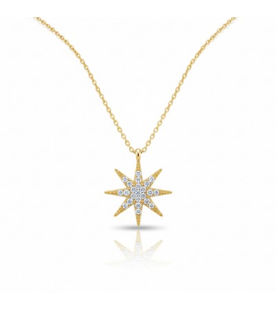 14 Ayar Güneş Kolye