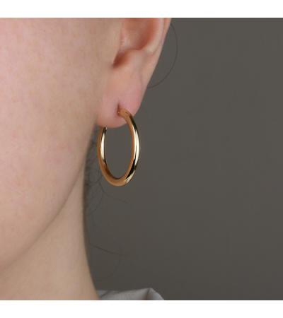 Altın Düz Halka Küpe