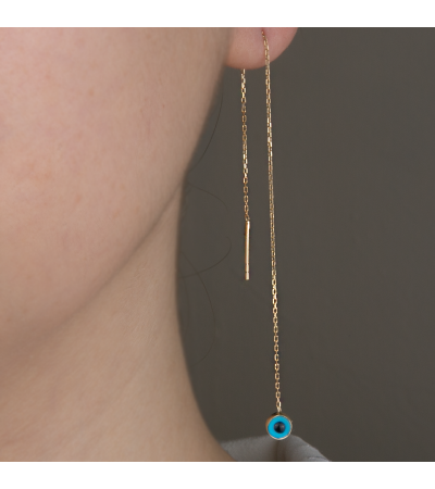 Altın Sallantı Göz Küpe