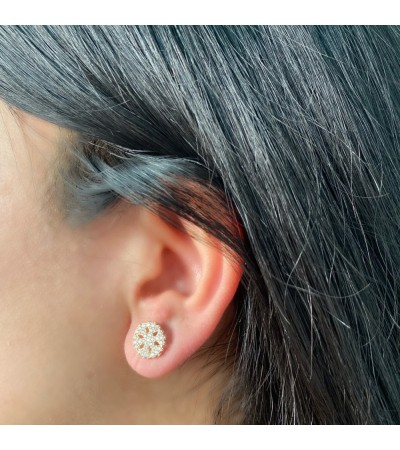 Altın Kar Tanesi Küpe