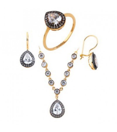 Elmas Kesimli Üçlü Set