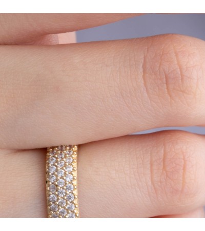 Altın 3 Sıra Tamtur Yüzük