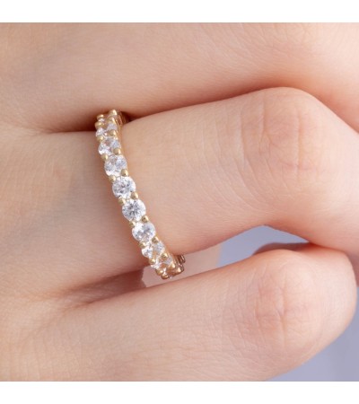 Altın Tek Sıra Tamtur Yüzük