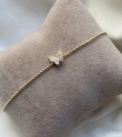 14 Ayar Kelebek Bileklik