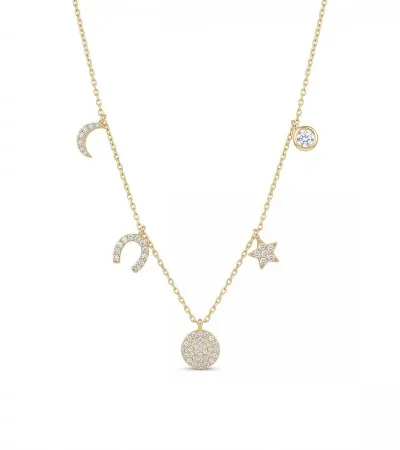 14 Ayar Şans Kolyesi