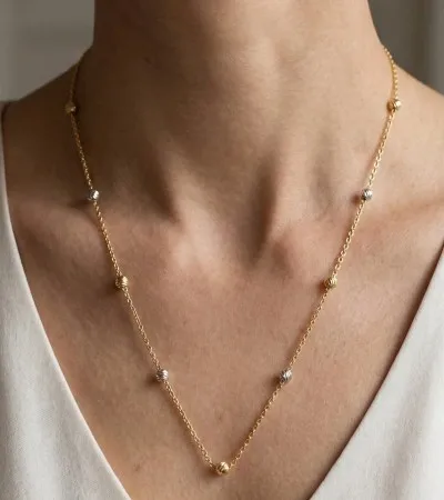 14 Ayar Dorika Toplu Kolye