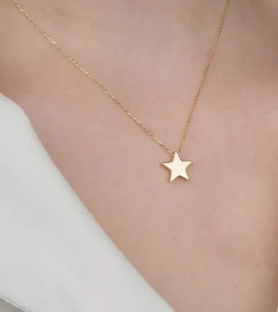 14 Ayar Yıldız Kolye