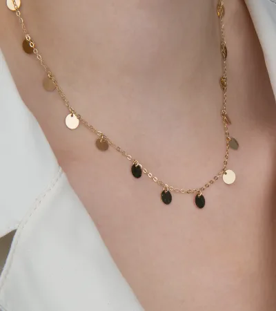 14 Ayar Pullu Altın Kolye