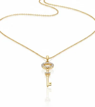 Altın Taşlı Anahtar Kolye