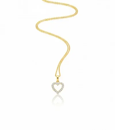 14 Ayar Altın Kalp Kolye