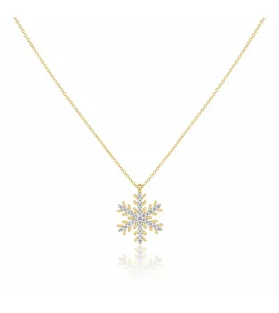 14 Ayar Kar Tanesi Kolye