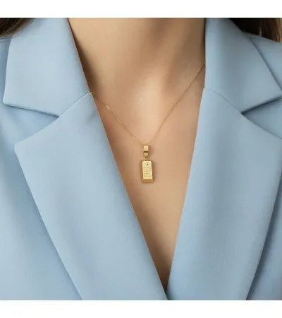 14 Ayar Külçe Kolye Ucu