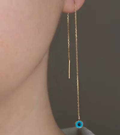 Altın Sallantı Göz Küpe