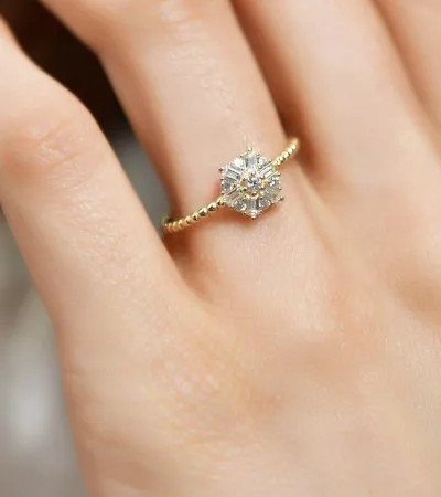 Baget Çiçek Yüzük